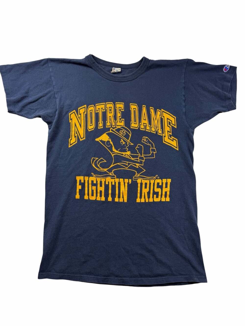 Vintage Champion Notre Dame Fighting Irish T Shirt Medium Made USA 90s